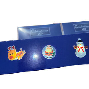 CHRSTMAS LIGHTS LED 20CT Battery Operated Indoor Santa Rudolph Snowman New N Pkg